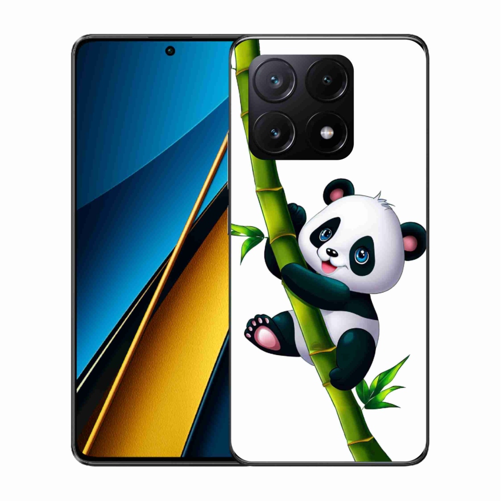 Gél borítás mmCase a Xiaomi Poco X6 Pro 5G számára - panda a bambuszon