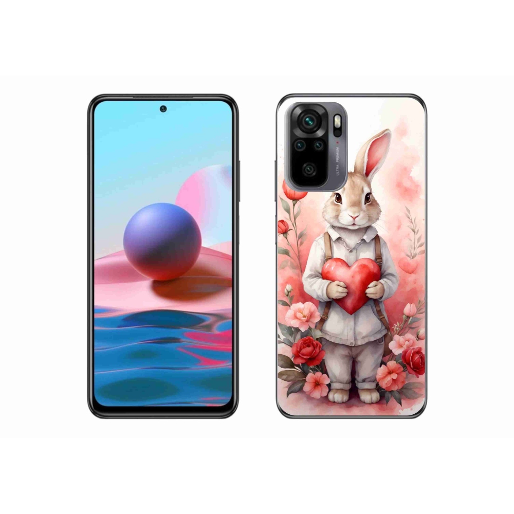 Gél borítás mmCase a Xiaomi Poco M5s számára - nyúl szívvel