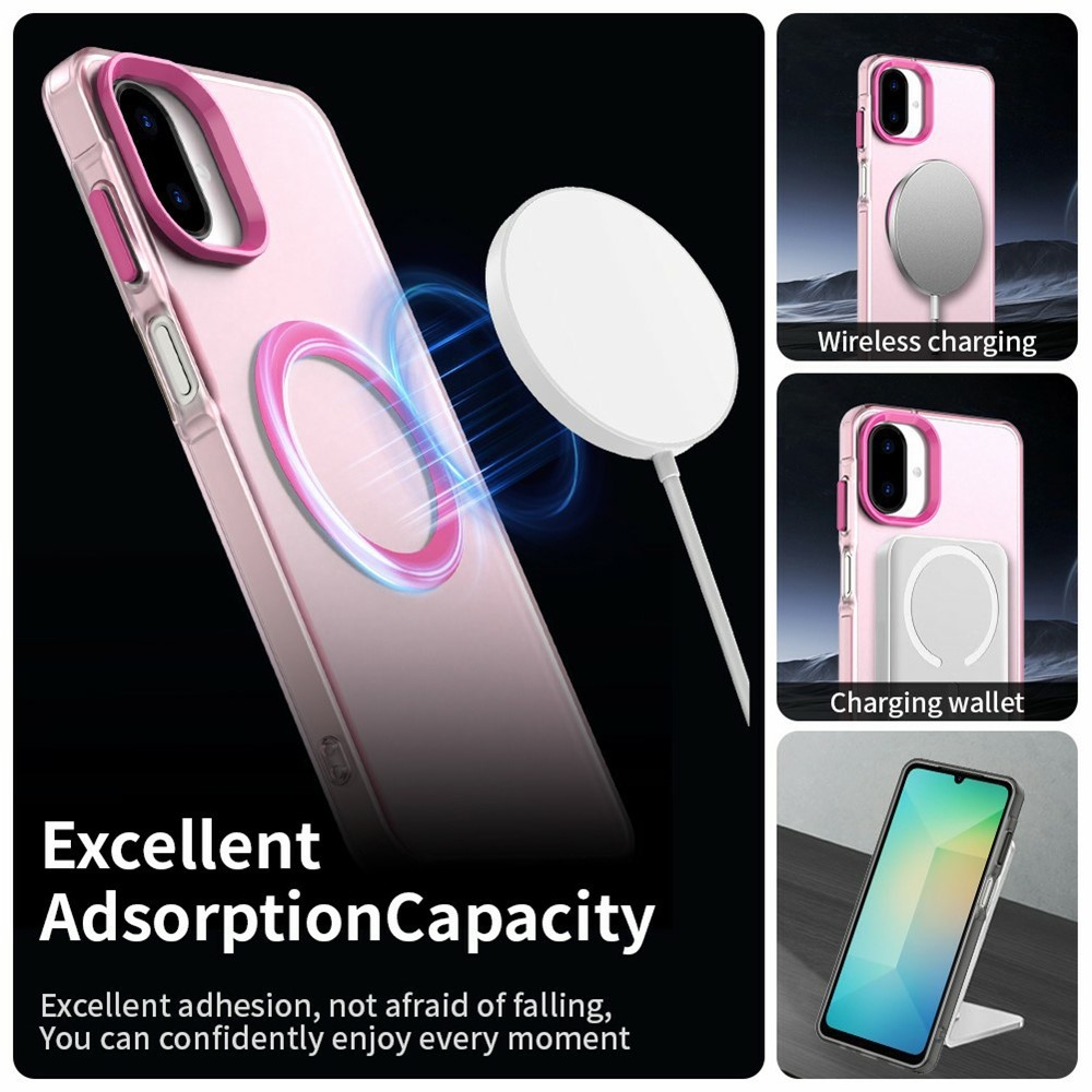 Candy zselés tok MagSafe Samsung Galaxy A07 4G - rózsaszínű