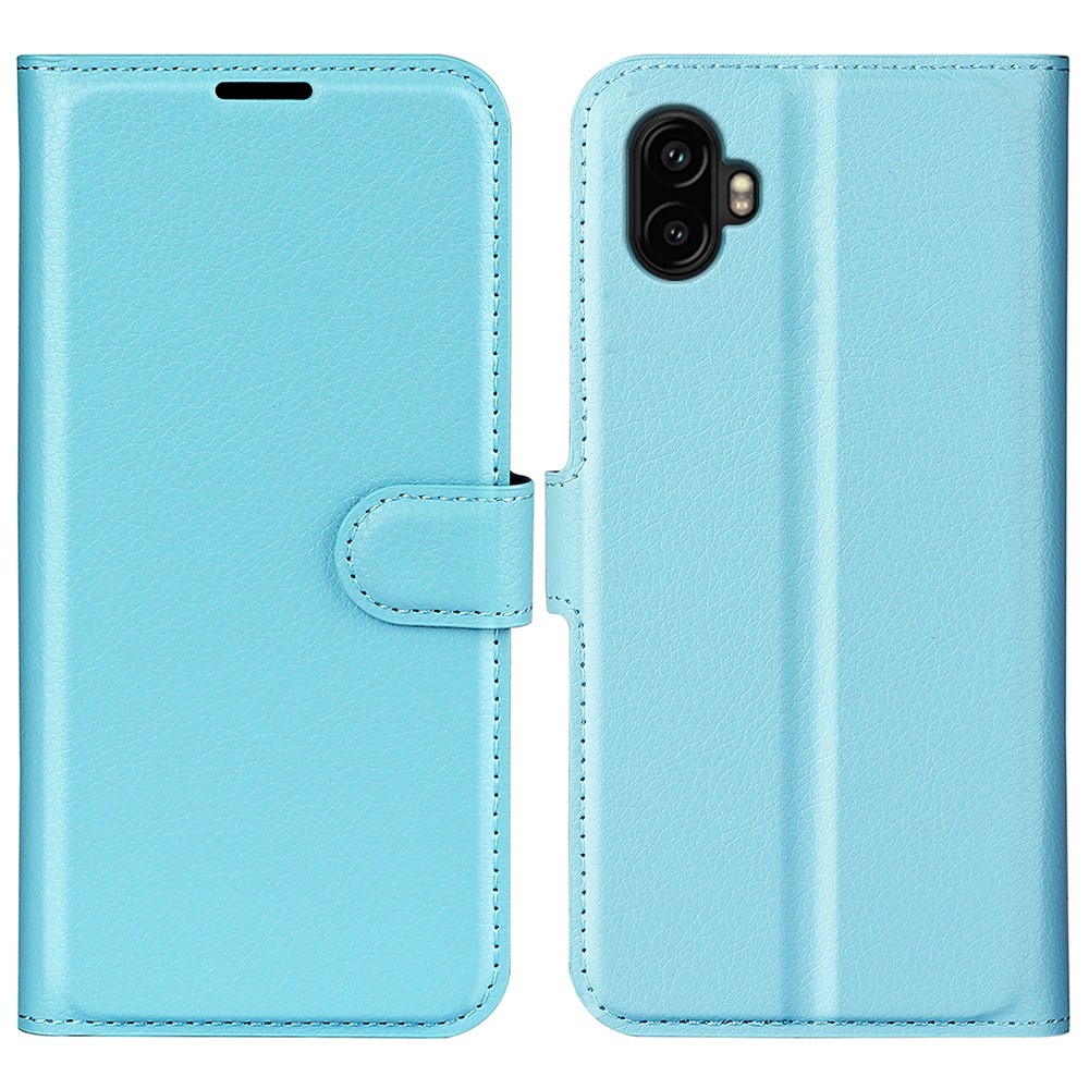 Litchi könyv tok Samsung Galaxy Xcover 7 Pro készülékhez - kék
