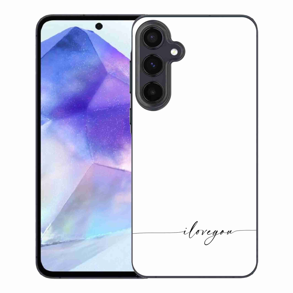 Gél borítás mmCase Samsung Galaxy A55 5G - I love you fehér háttérrel