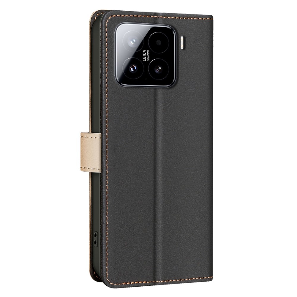 BNF DUO könyvtáska Xiaomi 15 Pro-hoz - fekete