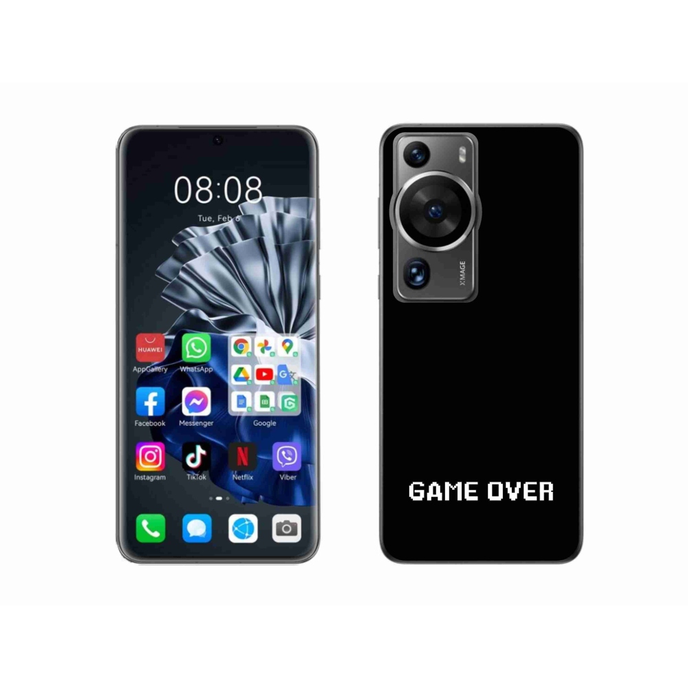 Gél borító mmCase a Huawei P60 Pro készülékhez - játék fekete háttérrel