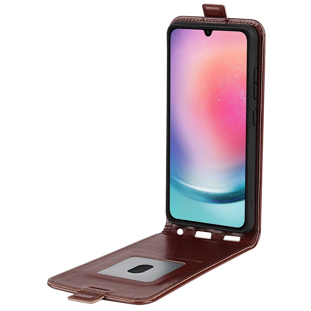 Függőleges könyvtáska Samsung Galaxy A16 4G/5G készülékhez - barna színben