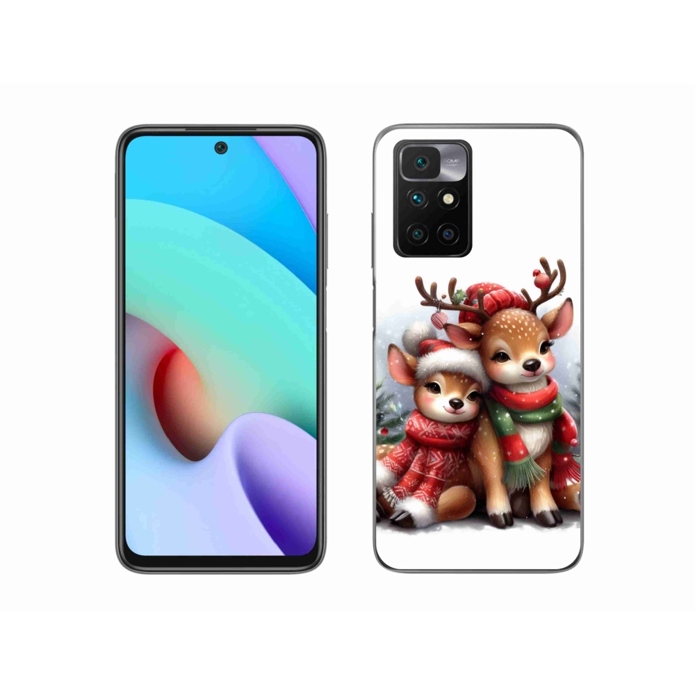 Gél védőhuzat mmCase a Xiaomi Redmi 10/Redmi 10 (2022) - karácsonyi rénszarvashoz
