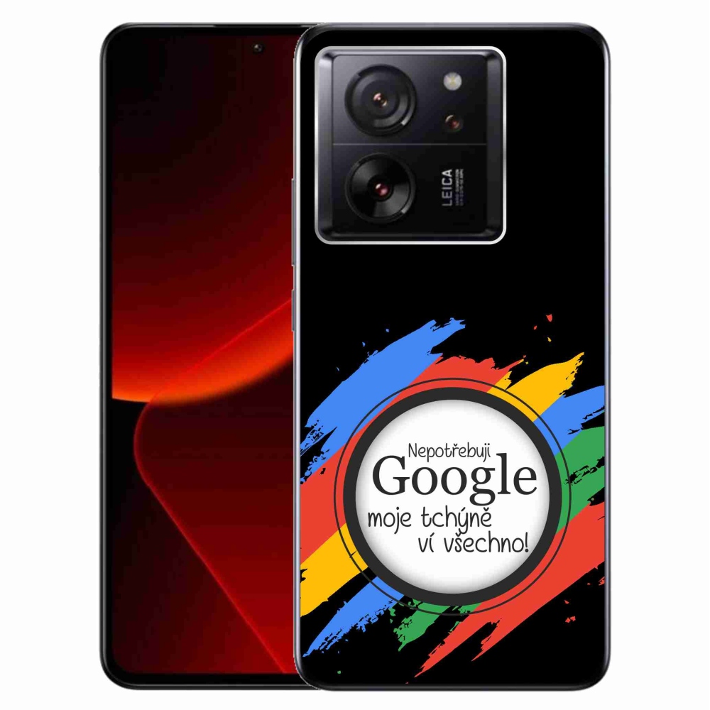 Gél borítás mmCase a Xiaomi 13T/13T Pro - anyós mindent tud fekete háttérrel