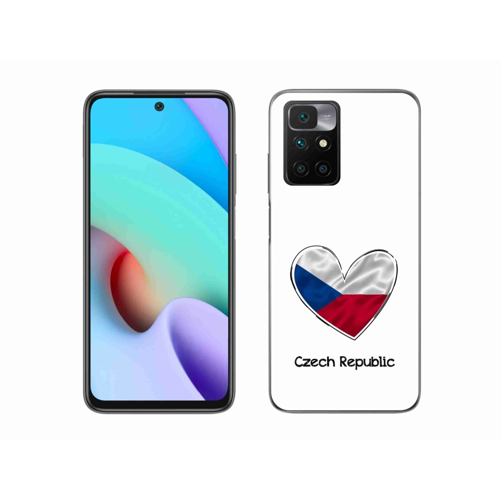 Gél borítás mmCase a Xiaomi Redmi 10/Redmi 10 (2022) - szív zászló fehér háttérrel