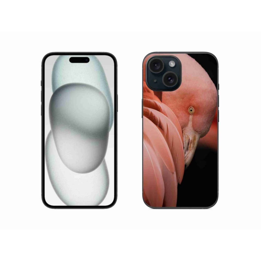 Zselés borítás mmCase iPhone 15 készülékhez - flamingó 3
