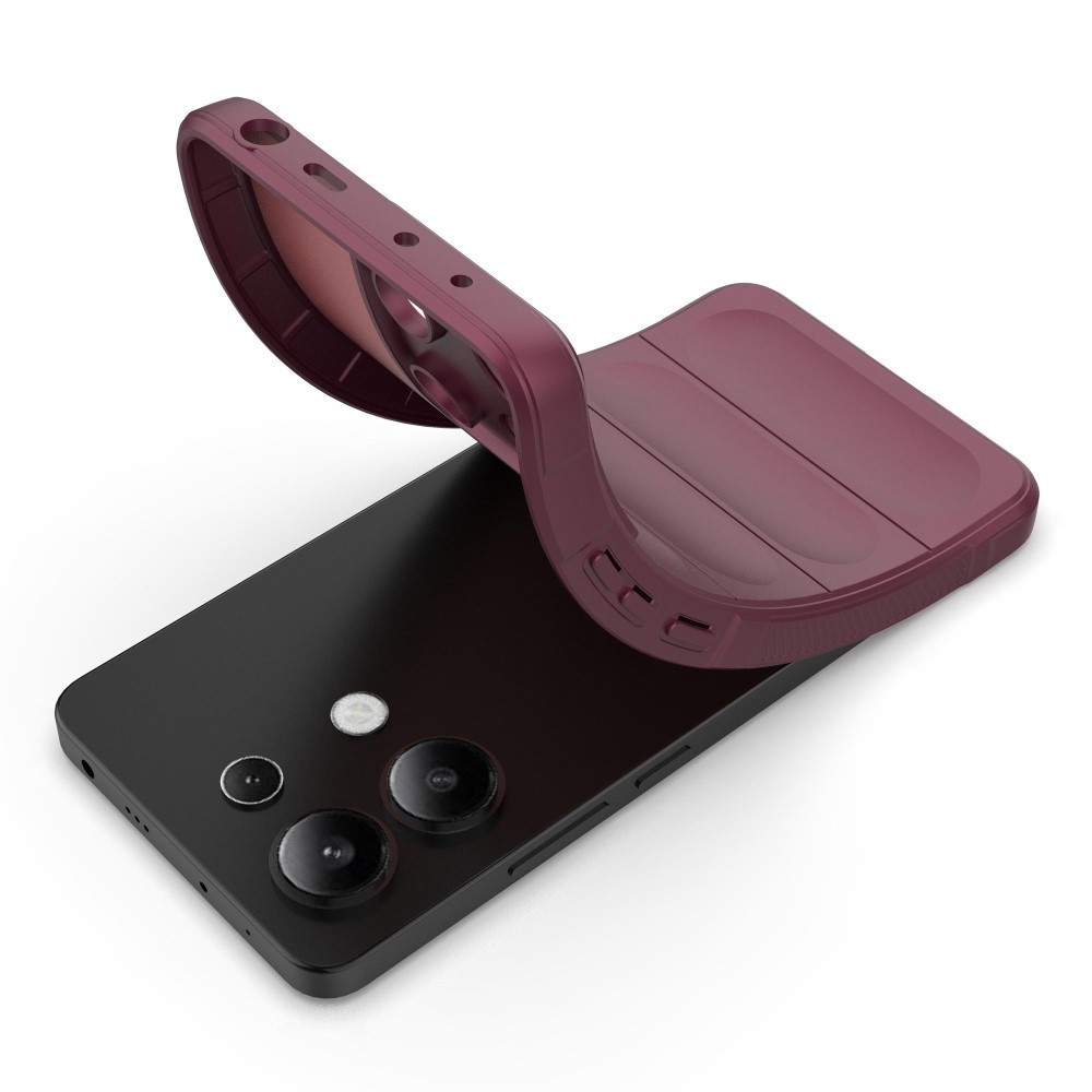 Rugg tartós zselés tok Xiaomi Redmi Note 13-hoz - bordó színű