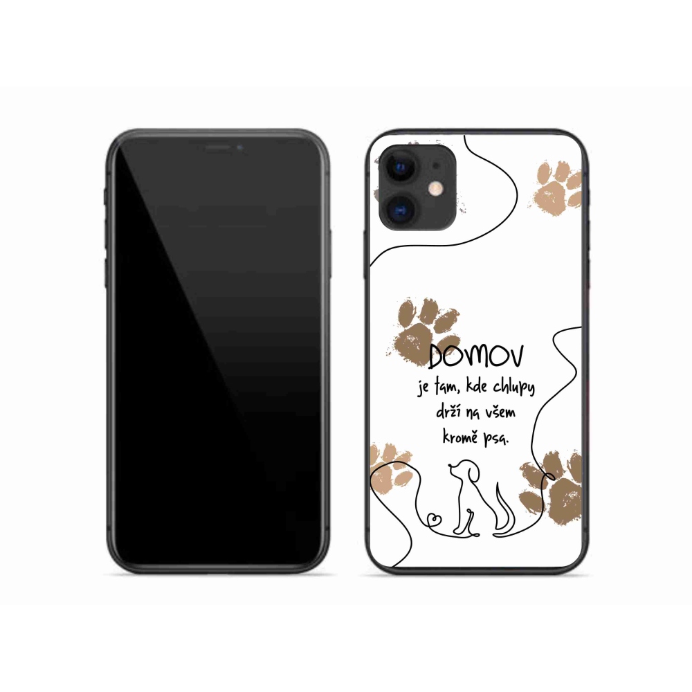 Gél borítás mmCase iPhone 11 készülékhez - kutya motívum fehér háttérrel