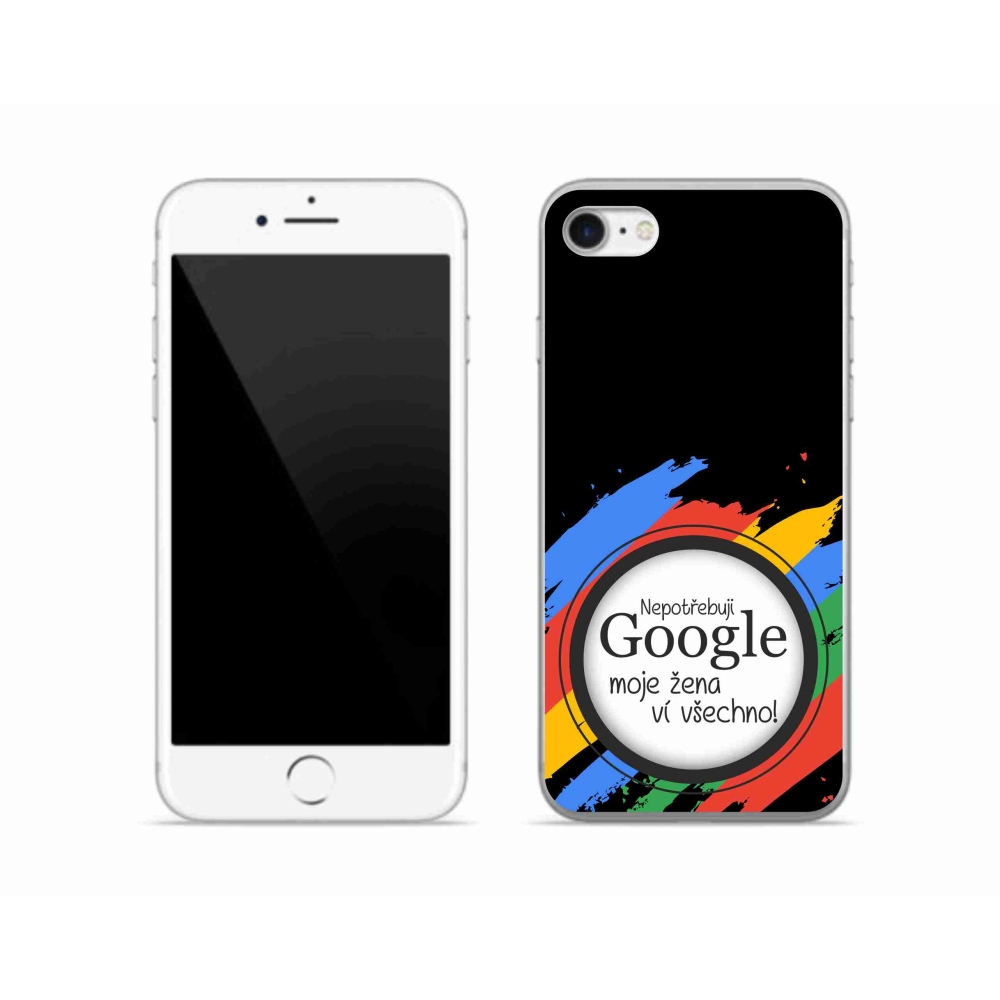 Gél borítás mmCase iPhone SE (2022) - a nő mindent tud fekete háttérrel