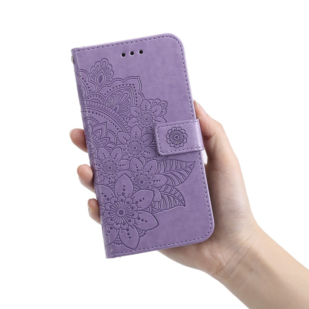 Mandala könyvtáska Huawei Nova Y61-hez - lila