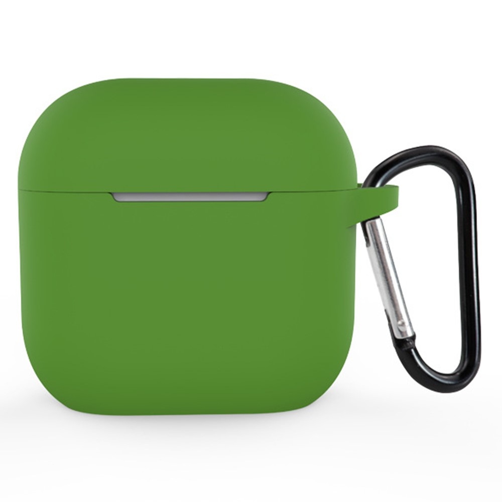 Hüvelyes szilikon tok Apple AirPods 4 készülékhez - sötétzöld