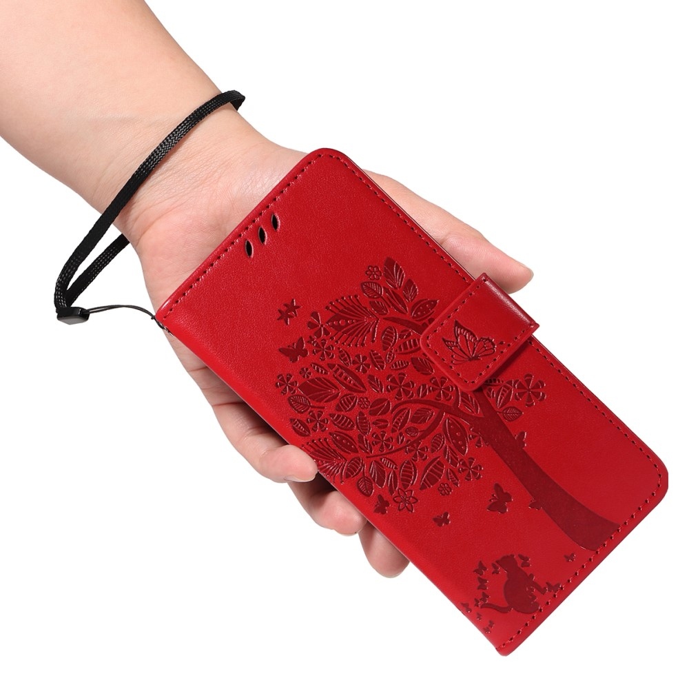 Fák könyv tok Xiaomi Redmi A5 (173.45x79.35x8.45mm) - piros