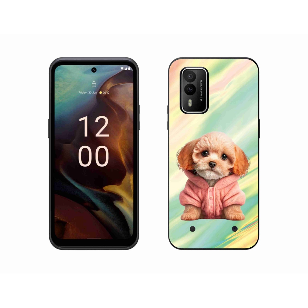 Zselés borítás mmCase a Nokia XR21 készülékhez - pulóveres kiskutya