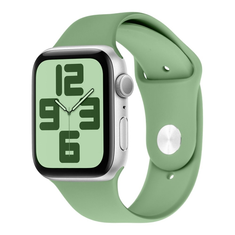 Csomag:ME szilikon szíj az Apple Watch 42-49mm M-L zöld színű órájához