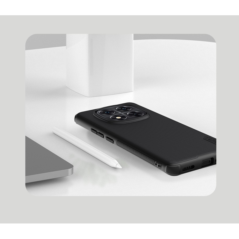 Nillkin Super Frosted PRO mágneses hátlap Xiaomi Redmi Note 14 Pro+ 5G fekete színhez
