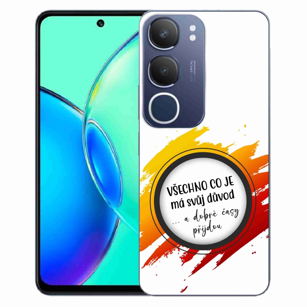 Gél borítás mmCase a Vivo Y19s készülékre - idézet 3 fehér háttér