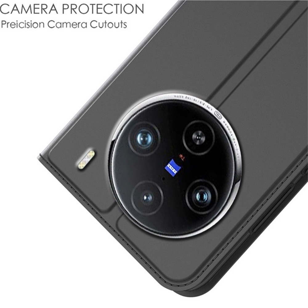 DUX könyvtáska a Vivo X100 Pro 5G készülékhez - fekete