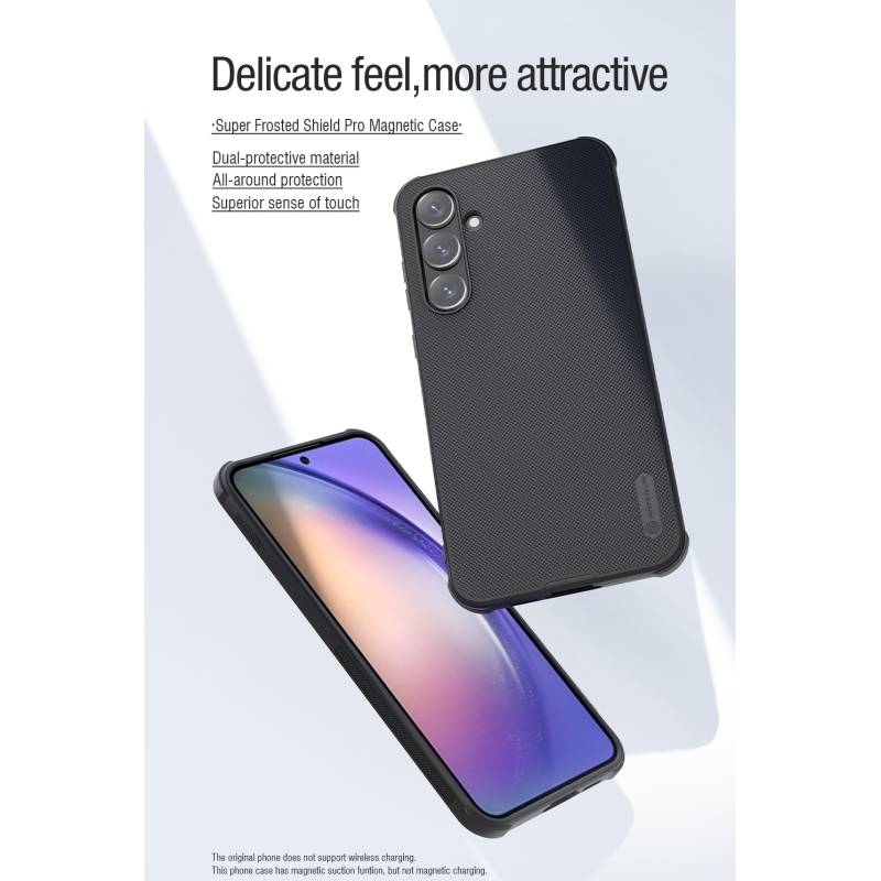 Nillkin Super Frosted PRO mágneses hátlap Samsung Galaxy A55 5G fekete