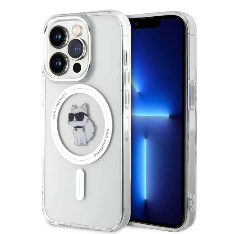 Karl Lagerfeld IML Choupette MagSafe MagSafe hátlap iPhone 15 Pro készülékhez - átlátszó