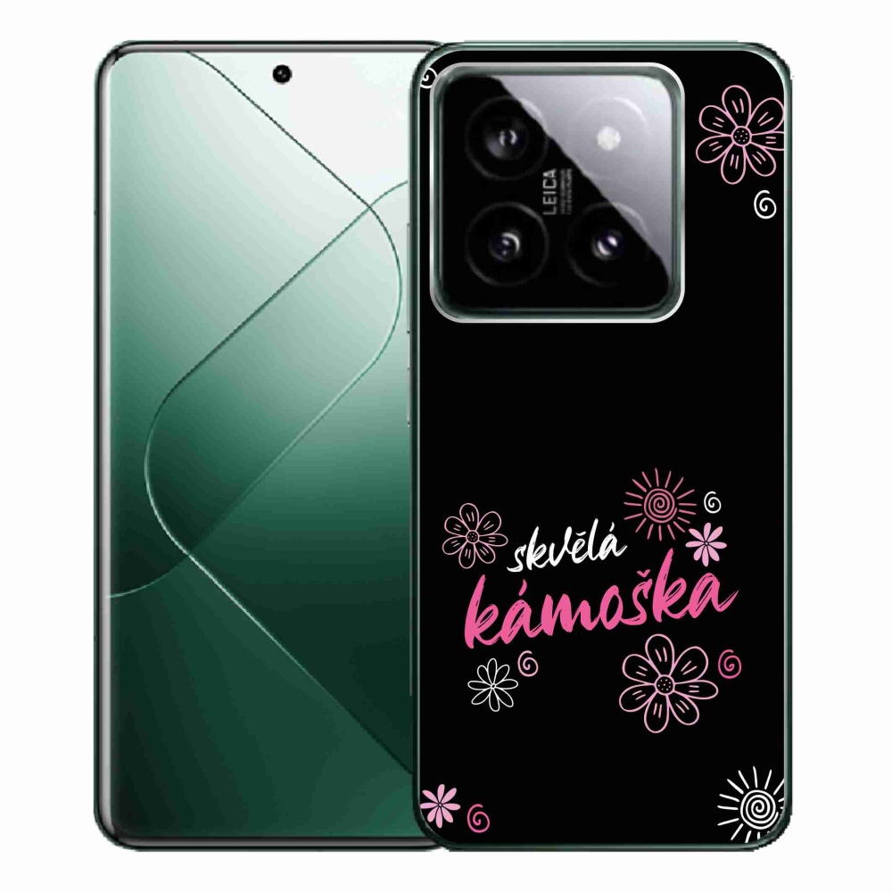 Gél borító mmCase a Xiaomi 14 Pro - nagyszerű haver fekete háttérrel