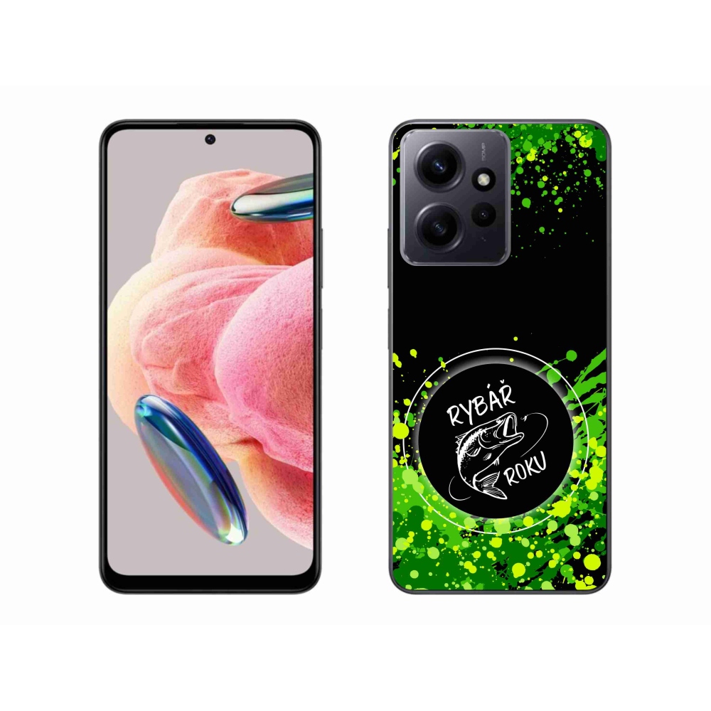 Gél borító mmCase a Xiaomi Redmi Note 12 4G-hez - az év halászának fekete háttere