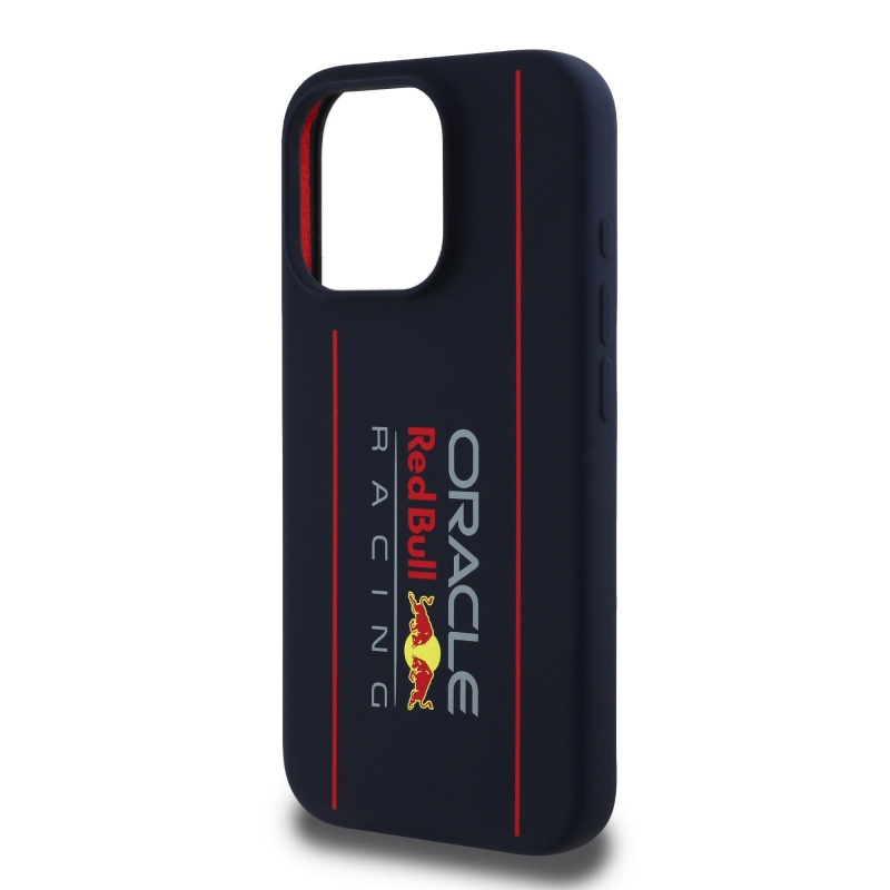 Red Bull szilikon függőleges logós MagSafe hátlap iPhone 15 Pro tengerészgyalogsághoz
