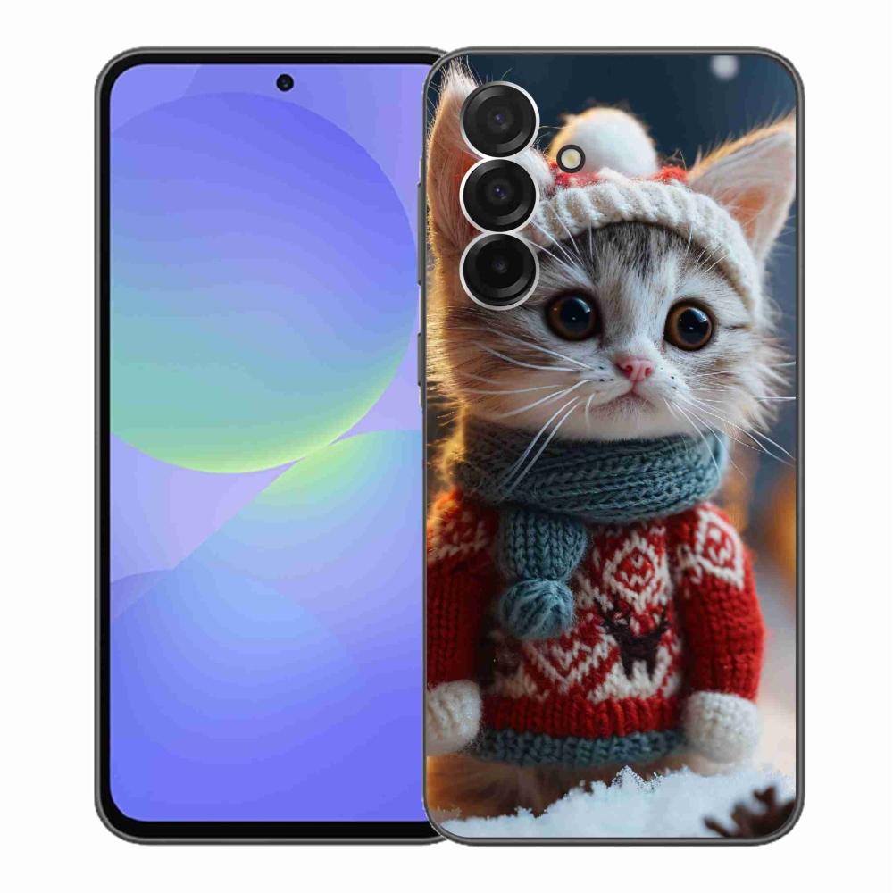Zselés borítás mmCase Samsung Galaxy A36 5G - cica pulóverben
