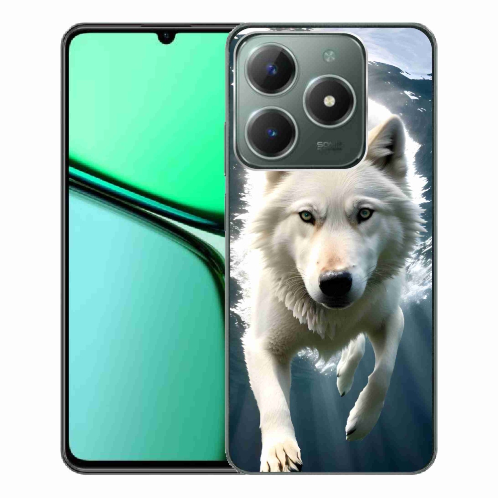 Gél borítás mmCase a Realme C61 készülékhez - fehér farkas