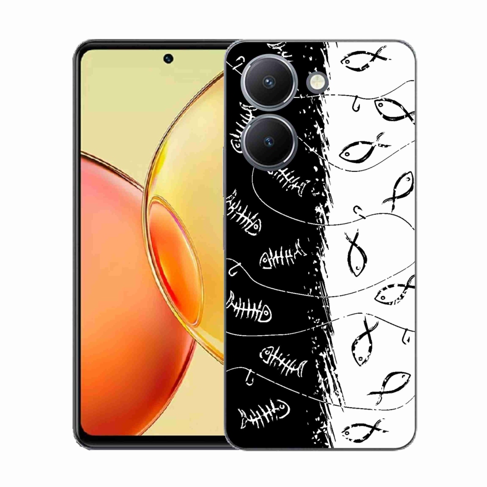 Zselés borítás mmCase a Vivo Y36-hoz - csontvázak és halak