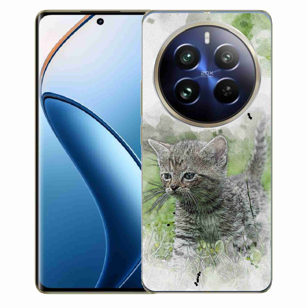 Gél borítás mmCase a Realme 12 Pro 5G/12 Pro+ 5G számára - aranyos cica 1
