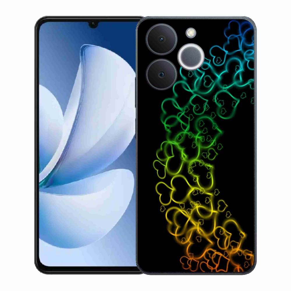 Zselés borítás mmCase a Realme Note 70T készülékhez - színes szívek
