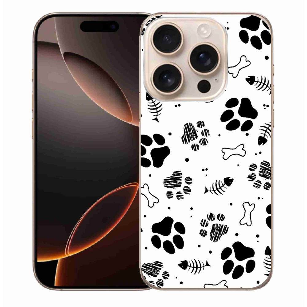 Zselés borítás mmCase iPhone 16 Pro Max készülékhez - kutyamancsok 1