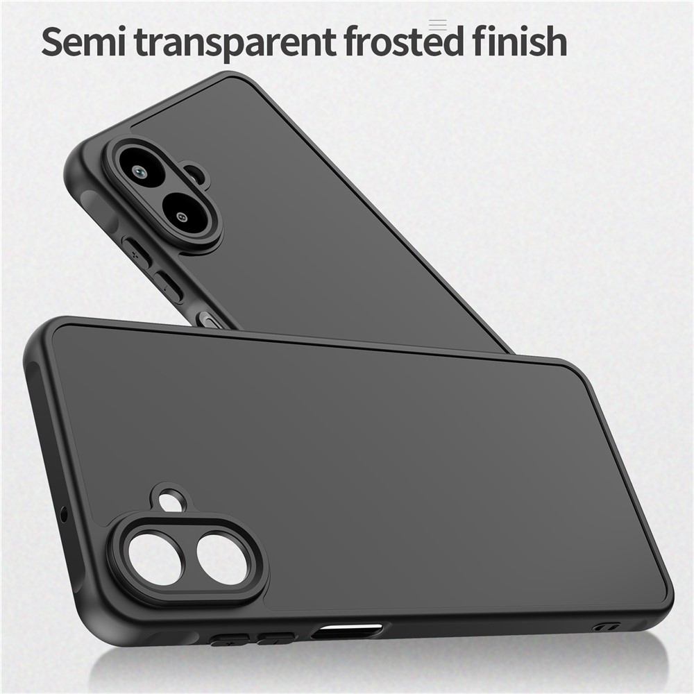 Gél tok kemény hátlappal a Samsung Galaxy A07 4G készülékhez - fekete / fekete