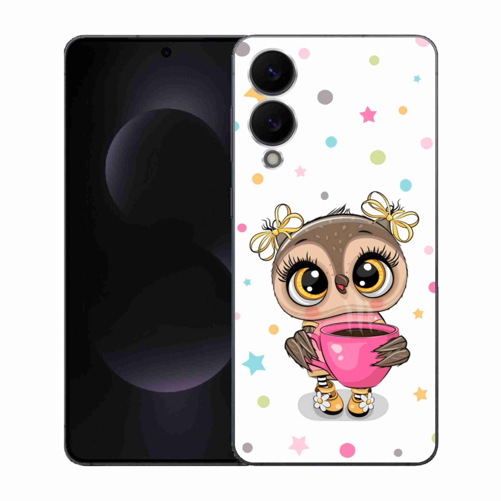 Gél borítás mmCase Samsung Galaxy S25 Edge készülékhez - rajzfilm bagoly