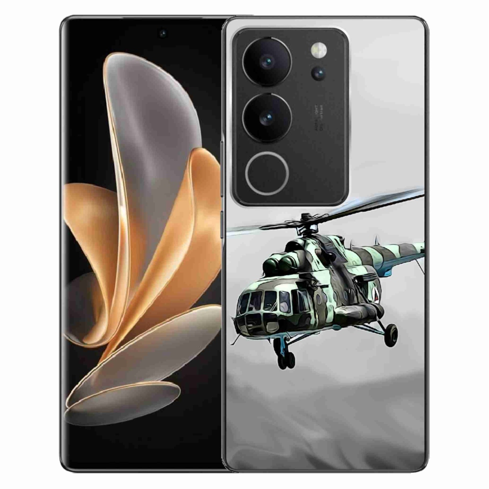 Zselés borítás mmCase a Vivo V29 5G-hez - katonai helikopterhez