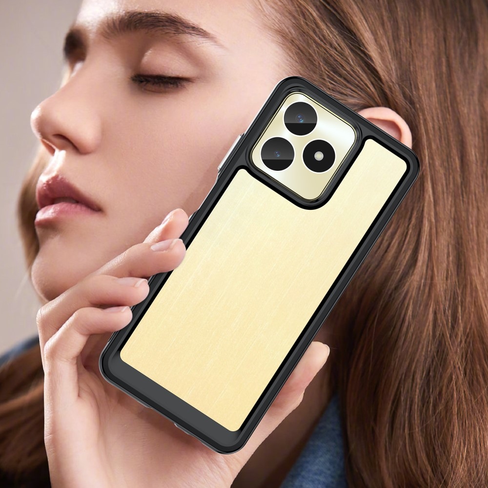 Gél tok fix hátlappal a Realme C51/C53 készülékhez - fekete