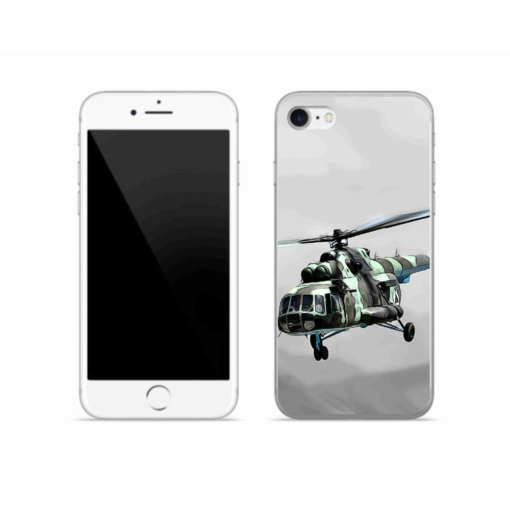 Zselés borítás mmCase iPhone SE (2020) - katonai helikopterhez