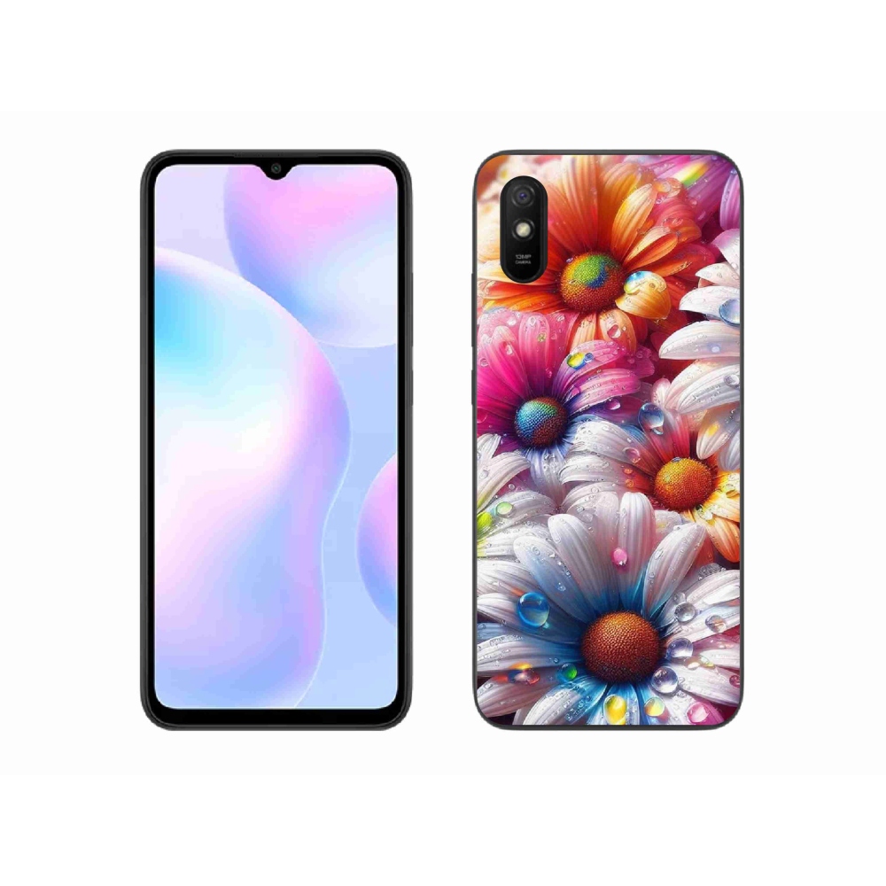 Gél borítás mmCase a Xiaomi Redmi 9A számára - színes százszorszépek