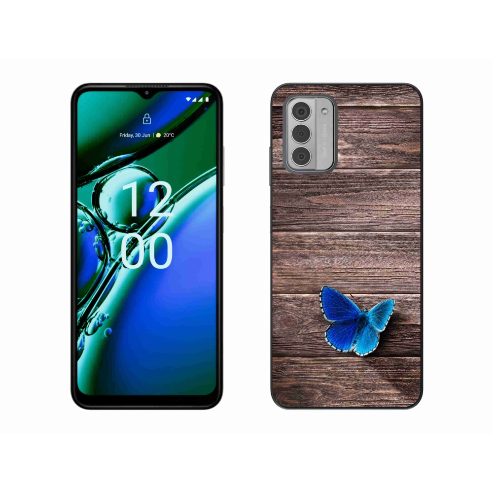 Zselés tok mmCase a Nokia G42 készülékhez - kék pillangó 1