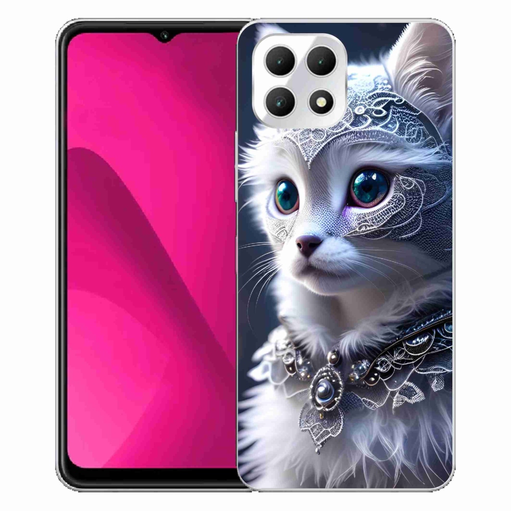 Zselés borítás mmCase a T-Mobile T Phone 2 készülékhez - fehér macska