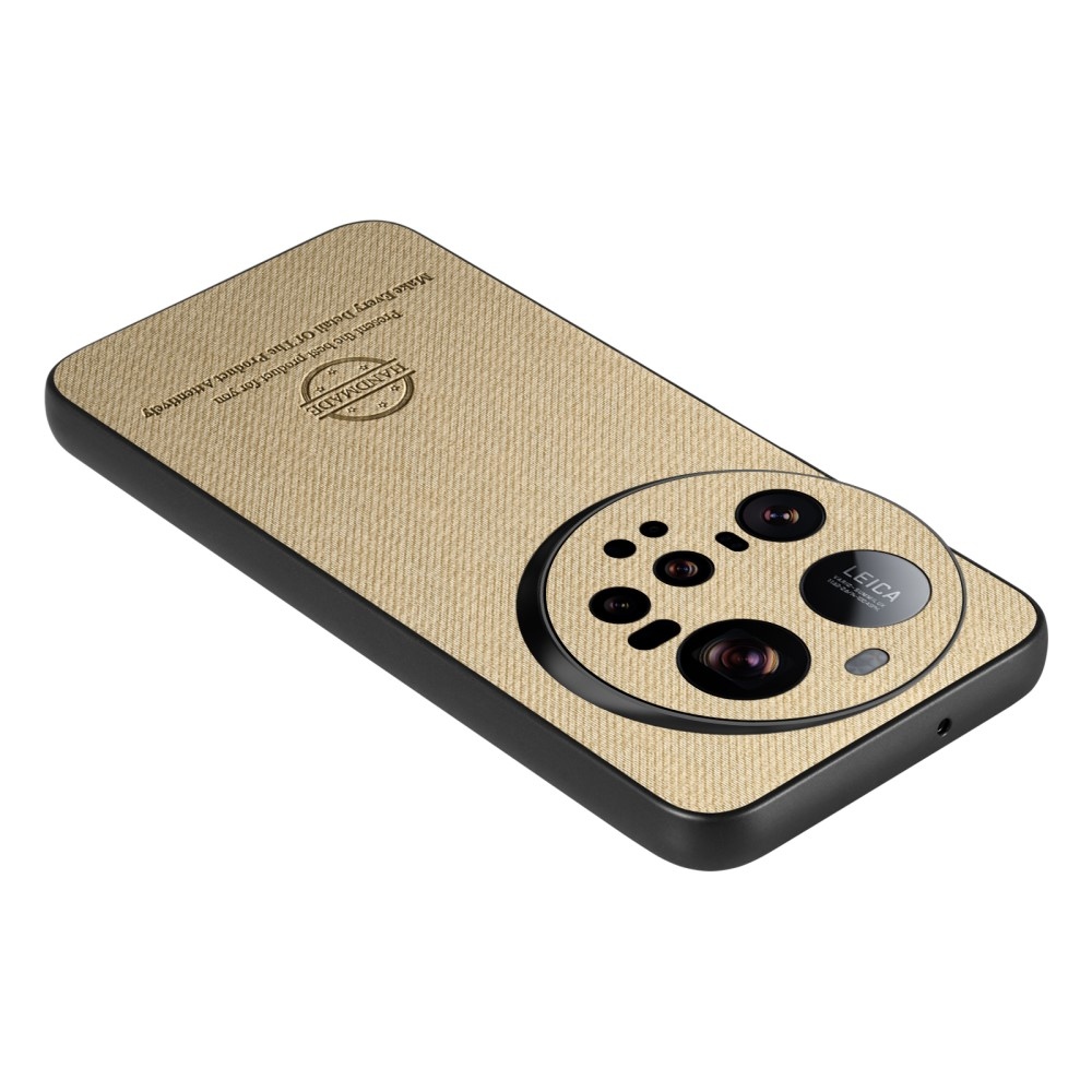 Kézzel készített zselés tok műbőrrel Xiaomi 15 Ultra - khaki színű