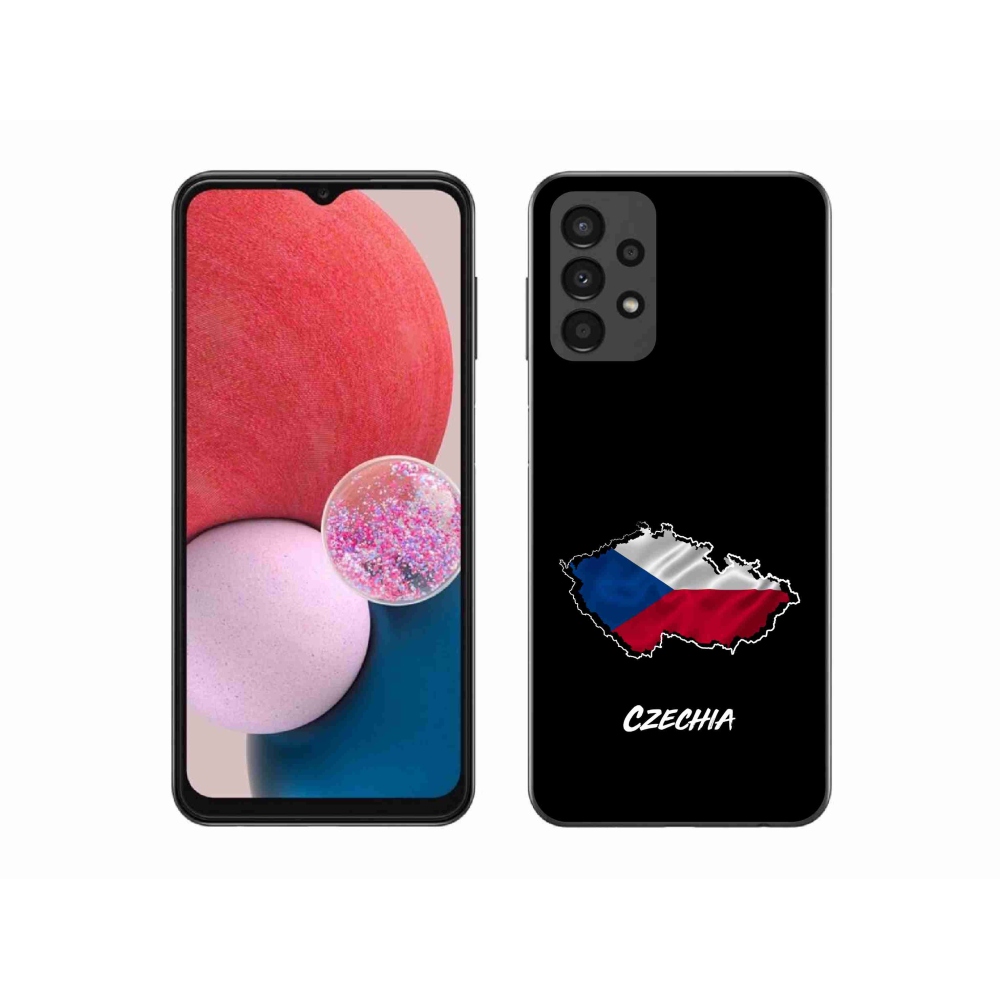 Gél borító mmCase Samsung Galaxy A13 4G - Csehország fekete háttérrel