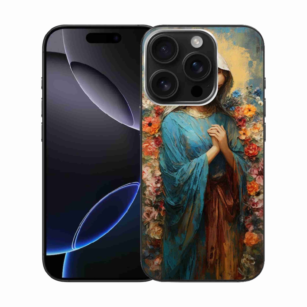 Zselés borítás mmCase iPhone 16 Pro készülékhez - szent nő
