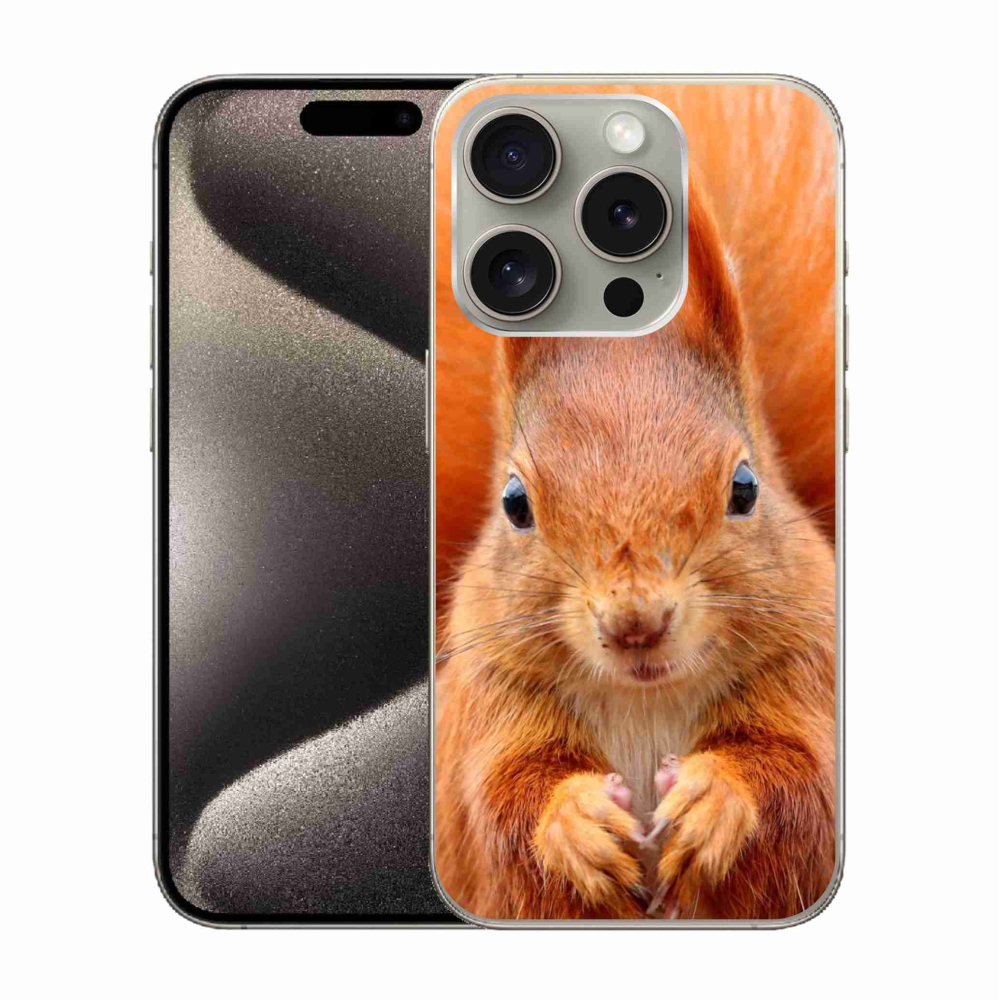 Zselés borítás mmCase iPhone 15 Pro készülékhez - mókus