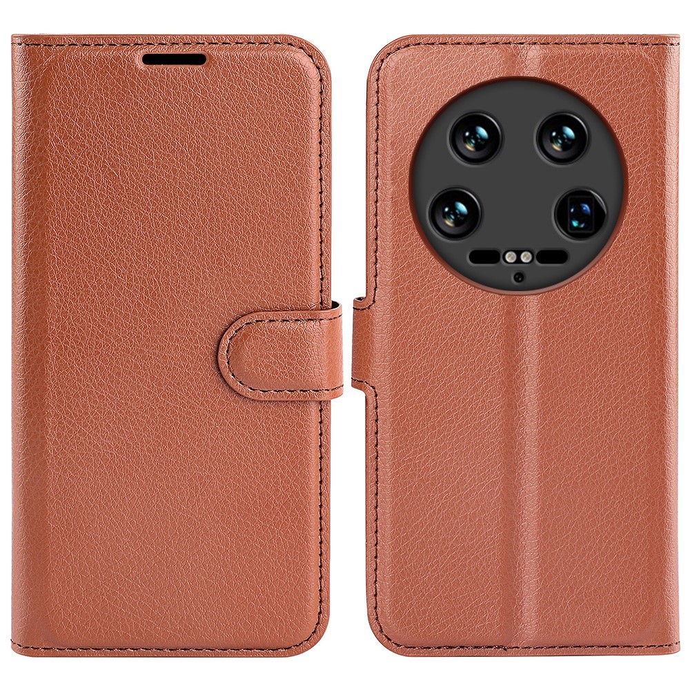 Litchi könyvtáska Xiaomi 14 Ultra - barna