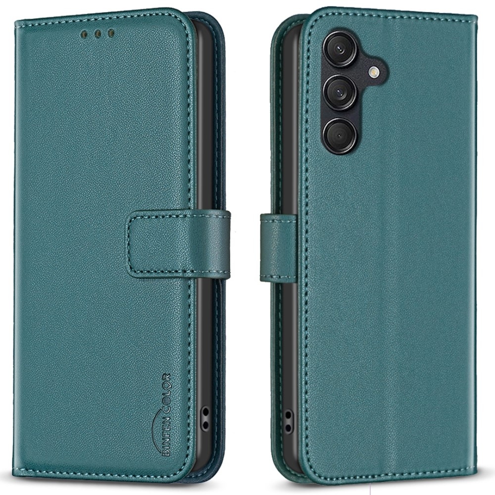 BNF könyvtáska Samsung Galaxy M55 5G - zöld színű
