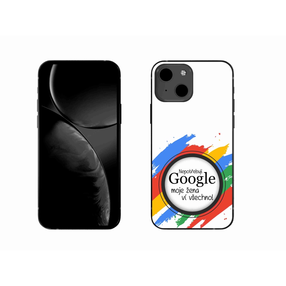 Gél borítás mmCase iPhone 13 6.1 készülékhez - a nő mindent tud fehér háttérrel
