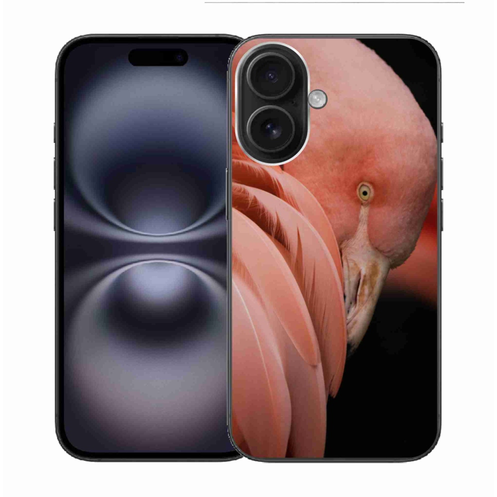 Zselés borítás mmCase iPhone 16 készülékhez - flamingó 3